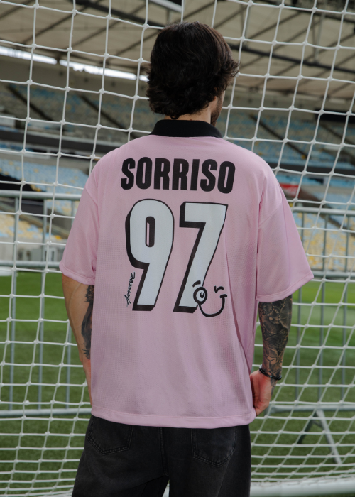 Sorriso as Antigas x Camisetas Jerseys Approve - Rosa