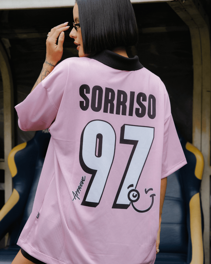 Sorriso as Antigas x Camisetas Jerseys Approve - Rosa