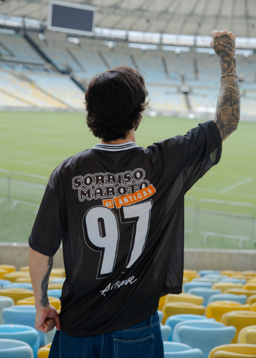 Sorriso as Antigas x Camisetas Jerseys Approve - Preta