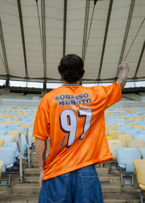 Sorriso as Antigas x Camisetas Jerseys Approve - Laranja