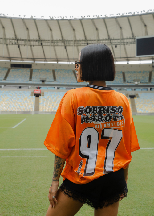 Sorriso as Antigas x Camisetas Jerseys Approve - Laranja