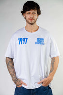 T-SHIRT SOFRENDO COM QUEM INVENTOU ISSO - AZUL