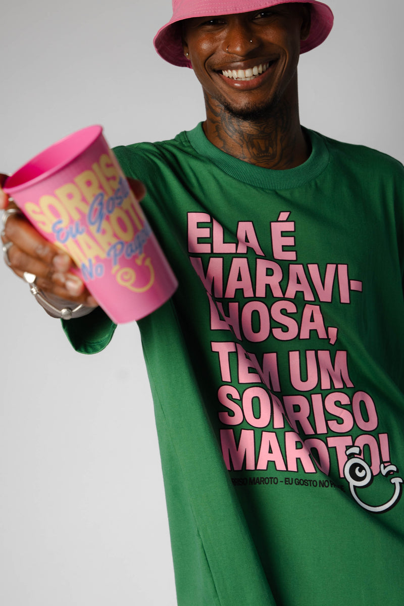 COPO ECOLABEL SORRISO EU GOSTO NO PAGODE - ROSA