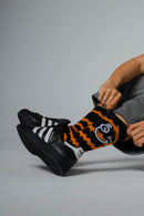 MEIA SMILE PRETO/LARANJA