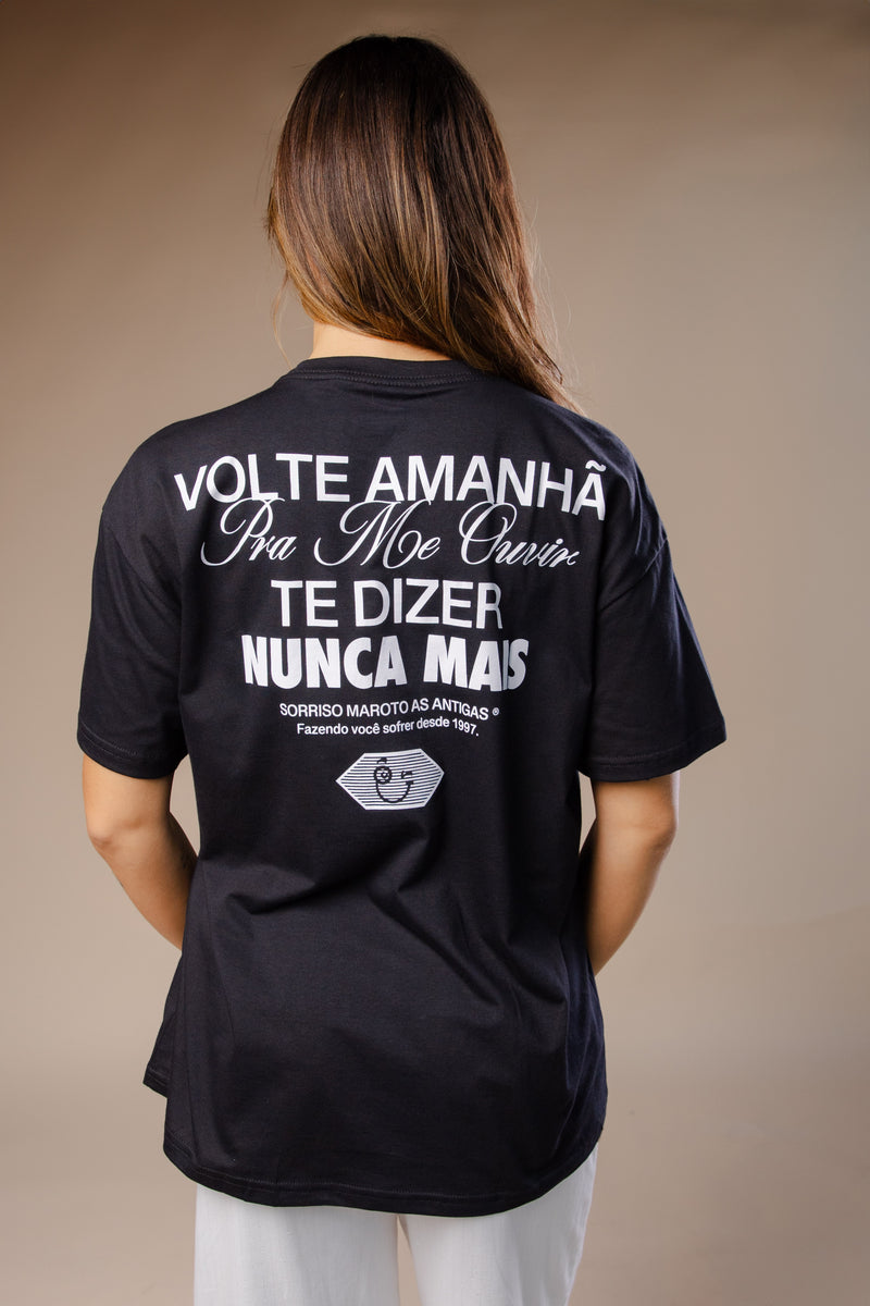 T-SHIRT VOLTE AMANHÃ PRETO