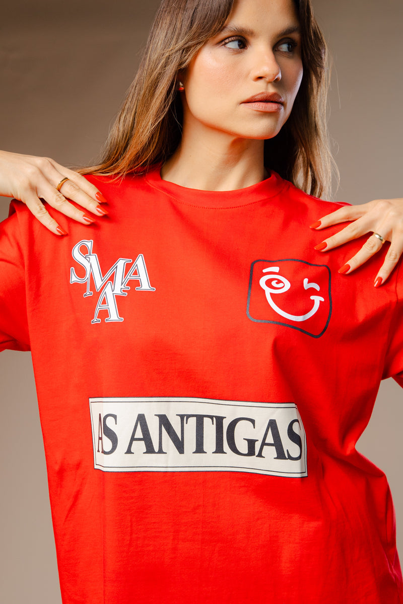 T-SHIRT SMAA AS ANTIGAS PREMIUM VERMELHA