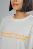 T-SHIRT QUEM AMA TEM QUE REPARAR - BRANCA
